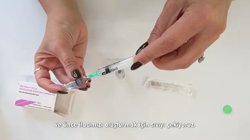 Meriofert sıvı ve toz flakon