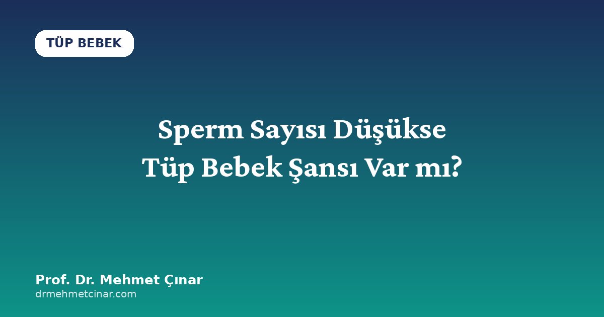 Sperm Sayısı Düşükse Tüp Bebek Şansı Var mı?